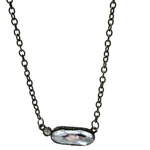 Vintage Elegant Oval Crystal Pendant Necklace Classic Fashion Jewelry Women